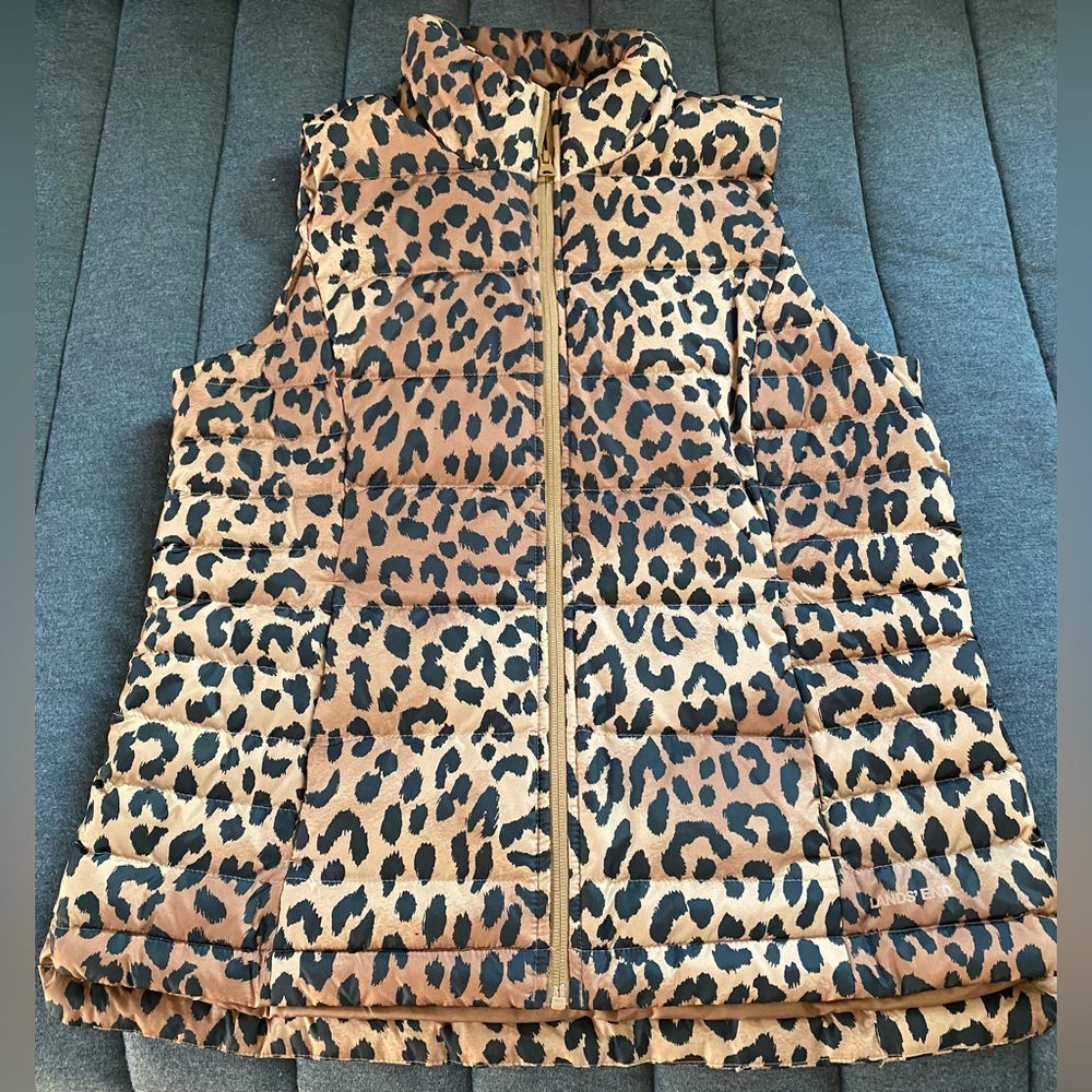 Land’s End Leopard Print Puffer Vest